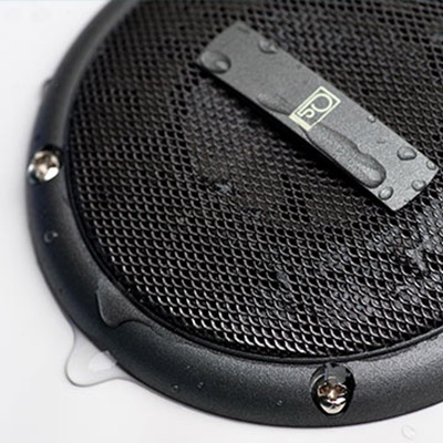 Close-up of the deluxe fusion sound system speaker
